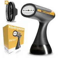 Bellavita Kledingstomer - Handstomer - Steamer - Kleding Stomer - Stoomapparaat - Zwart - 300ml - Stoomstrijkijzer - Textielstomer - Kleding - Strijken