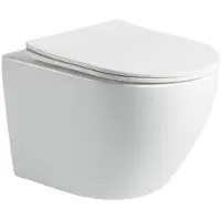 Guido Gusto Hangend toilet Pietro tornado flush inclusief softclose zitting glans wit 49x37x37cm