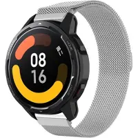 Strap-it Smartwatch bandje Milanese - geschikt voor Xiaomi Mi Watch / Watch S1 / Watch S1 Pro / Watch 2 Pro / S1 Active / Amazfit Pace / Amazfit Stratos 2 / 2s / 3 - zilver