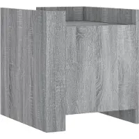 vidaXL Nachtkastje 45x50x50 cm bewerkt hout grijs sonoma eikenkleurig