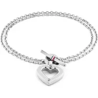 Tommy Hilfiger Armband 'TOGGLE HEART' zilver