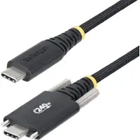 StarTech.com 3m USB-C Laadkabel met Zijschroefvergrendeling, 240W (5A) PD EPR, Siliconen Mantel met Gevlochten Nylon, USB 2.0 Laptop Oplaadkabel, USB-IF Gecertificeerd, Robuuste USB-C Laadkabel