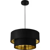 Lux.pro Design hanglamp Lopar 149 cm metaal en stof E27 Ø40 zwart