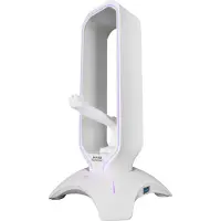 Mars Gaming Halter voor gaming-hoofdtelefoon MHHPROW RGB, USB 3.0, wit