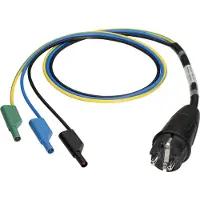 Benning 044142 Meetadapter Randaarde stekker - Banaanstekker 4 mm Aanraakveilig Zwart, Blauw, Groen, Geel