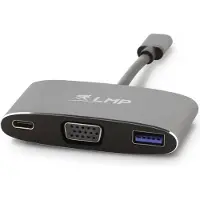 LMP Multiport USB-C VGA Adapter Grijs