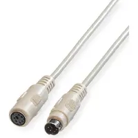 Roline Premium Mini DIN 6-pins PS/2 data verlengkabel / beige - 6 meter