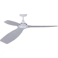 Beacon Lighting Beacon plafondventilator Moto, wit, Ø 132 cm, stil Moto, wit / opaal, Woon-/ Eetkamer, Kunststof, Modern