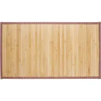 Merkloos bamboe badmat - 61 x 122 cm - antislip - natuur