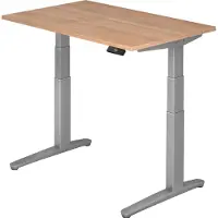 Hjh OFFICE PRO XBHM 12 SS - 120x80 Walnoot Tafelhoogte I Elektrisch in hoogte verstelbaar