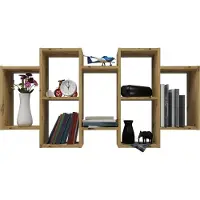 Hanging Hangende boekenkast Bilbao 7.0 Wandplanken Eik Artisan