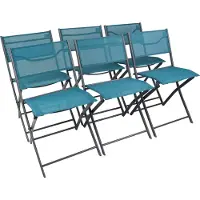 VCM 6-delige set balkonstoel inklapbare tuinstoel inklapbare camping inklapbare stoel Sumila