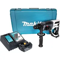 Makita DHR 202 RT1W accu-boorhamer 18 V 20 mm 2,0 J wit + 1x accu 5,0 Ah + oplader + koffer