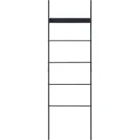 En.casa Kledingrek Øksnes ladderplank 160x50x27,5 cm zwart []