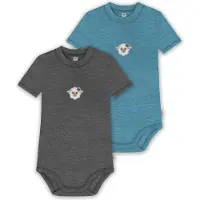 Normani Rompertje/body 'Tihoi' blauw / donkergrijs