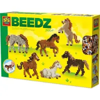 SES Creative - Beedz - Paarden - 2100 Strijkkralen met Grondplaten en Strijkvellen - Vanaf 5 Jaar