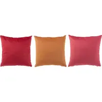 J-Line Kussen velvet oker/roze assortiment van 3