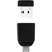 Verbatim USB-stick Store 'n' Go Nano - 16 Go - USB 2.0 - met Micro USB-adapter
