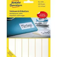 Avery Etiketten Zweckform 76 X 19 Mm Papier Wit 324 Stuks