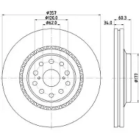 Hella 8DD 355 116-921 Remschijf