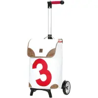 Andersen Shopper Trolley 'Unus' bruin / rood / wit