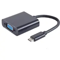 S-Conn S/CONN 14-05006, USB type C, VGA (D-Sub), Mannelijk, Vrouwelijk, Recht, Recht