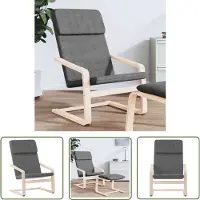 The Living Store Relaxstoel - Relaxstoelen - Stoel - Loungestoel - Relaxstoel stof donkergrijs