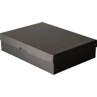 Falken Archiefdoos PURE Box Zwart A3, voor maximaal 1250 vel, met etiketveld, L 440 x B 320 x vulhoogte 100 mm, Blaue Engel, FSC karton, zwart