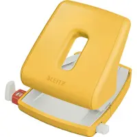 Leitz Cosy perforator 2-Gaats - Perforeert Tot 30 Vel - Ideaal voor Thuiskantoor/Thuiswerken - Warm Geel