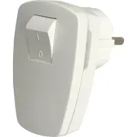 Bachmann CEE 7/7 geaarde stroomstekker | schakelaar | haaks | wit