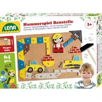 Lena Kinderspel Hamertje Tik Kurk/hout/metaal 64-delig