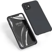 Kwmobile telefoonhoesje geschikt voor Apple iPhone 11 - Hoesje met siliconen coating - Smartphone case in zwart