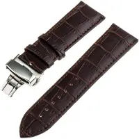 Strap-it Luxe leren smartwatch bandje - geschikt voor Polar Grit X / Grit X Pro / Vantage M / M2 / M3 / V3 - donkerbruin