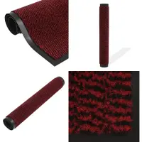 vidaXL Droogloopmat rechthoekig getuft 40x60 cm rood - Deurmat - Deurmatten - Droogloopmat - Droogloopmatten