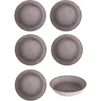 Hazel & Bos Juntos - Kom - 17,5 cm - Porselein - Set van 6 – Blanco Artico