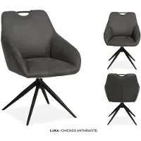 Maxfurn MX-Sofa - Stoel Luka / Kleur: Antraciet