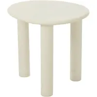 J-Line Side table bali mdf/pvc white small