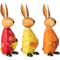 J-Line Konijn met hart ijzer mix large assortiment van 3