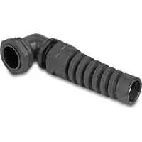 DeLOCK Kabelwartel met trekontlasting | 90° haaks | PG21 | 13-18 mm | IP68 | zwart | 1 stuk