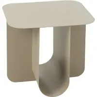 J-Line Bijzettafel vierkant metaal beige