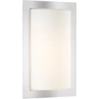LCD Wandlamp buiten met bewegingssensor Luis, alu / grijs / zink, Roestvrij staal, Modern