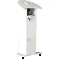 Hioshop RedolaL kantoor wandkast met tafelblad, lessenaar 1 deur 1 lade wit.
