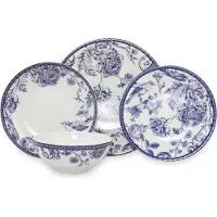 Hermia Concept 24-delige serviesset Kate | porselein blauw 27x27 cm serviessets | NADUVI