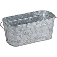 Relaxdays plantenbak metaal - buiten - binnen - balkon - 16x38x19 cm - zink