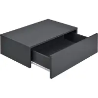 En.casa Wandplank met lade zwevend 46x30x15 cm donkergrijs
