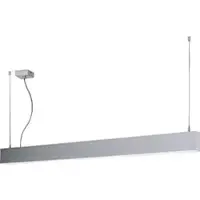 Orion LED plafondlamp Sando met ophangset - 114 cm, alu / grijs / zink, Werkkamer / Kantoor, Aluminium