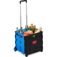 Relaxdays Winkelwagen, Blauw