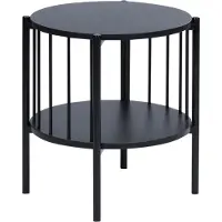 Beliani OREANA - Bijzettafel - Zwart - MDF