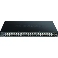 D-Link DGS-1250-52XMP/E Smart Managed Switch [48x Gigabit Ethernet PoE+, 370W, 4x 10 Gbit/s SFP+].