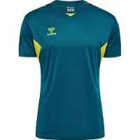 Hummel Functioneel shirt 'Authentic' cyaan blauw / grijs / riet / zwart